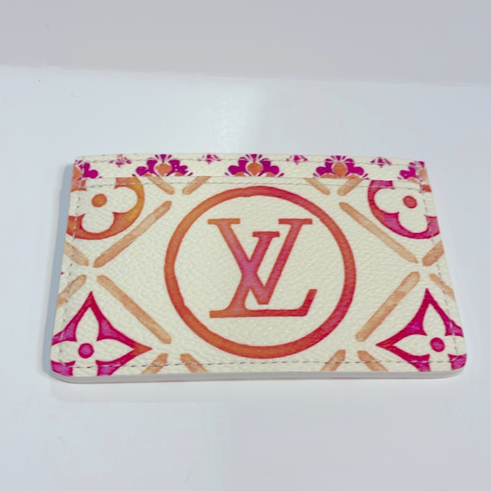 Louis Vuitton 2024 By the Pool coral tiles Card Holder Limited Edition